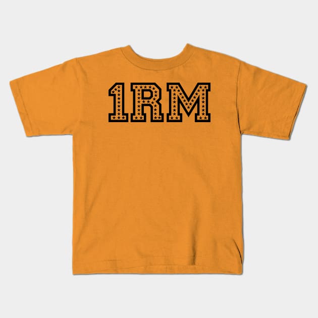 1RM Kids T-Shirt by PowerliftingT